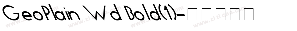 GeoPlain Wd Bold(1)字体转换
